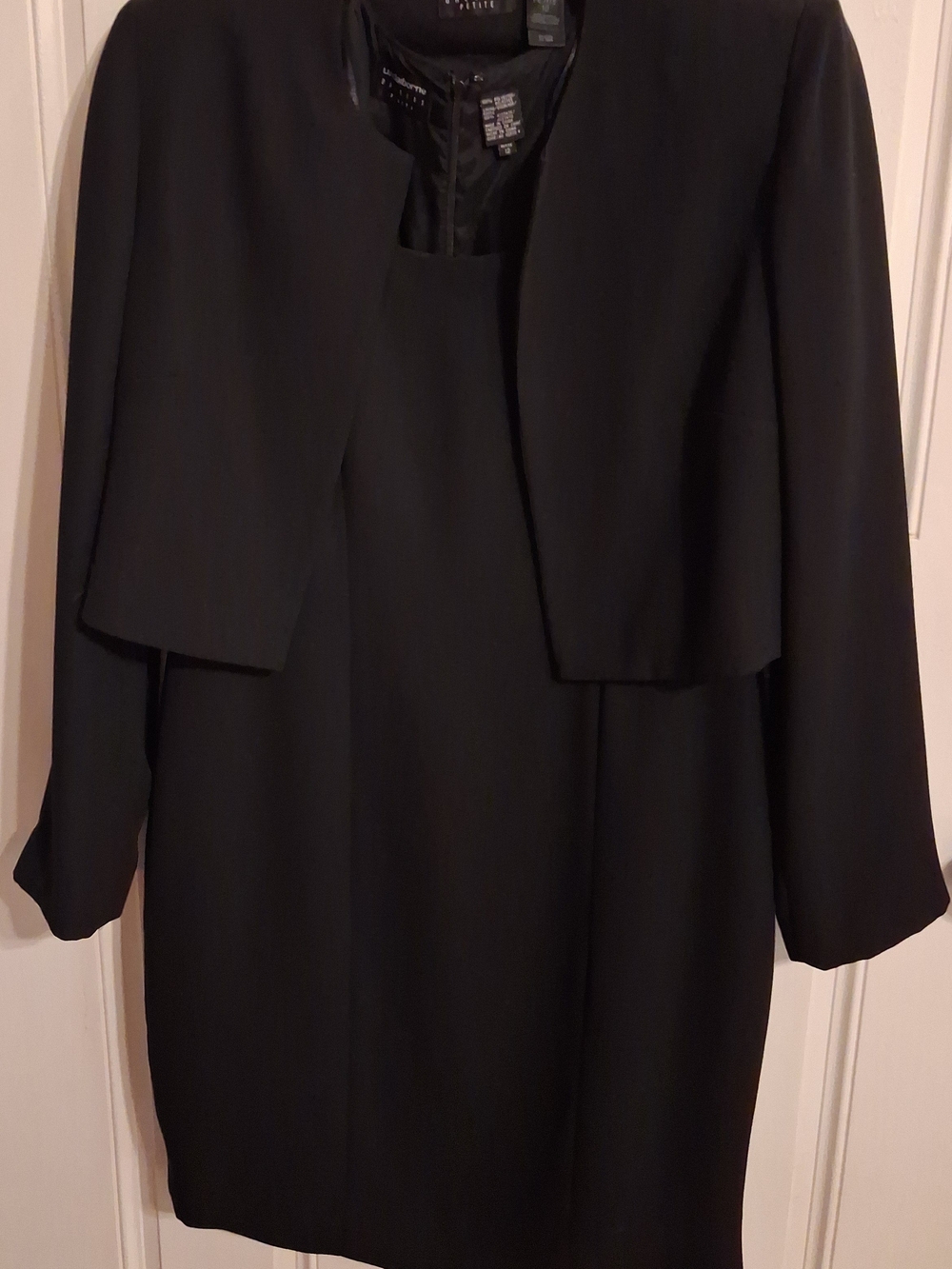 Liz Claiborne Black Cropped Jacket and Dress Set